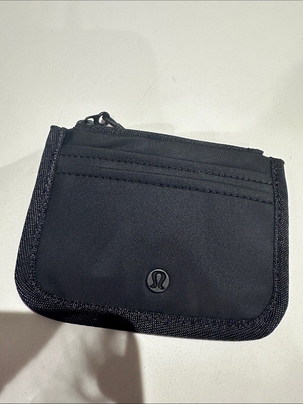 lululemon athletica Black Small Zip Card Holder Wallet